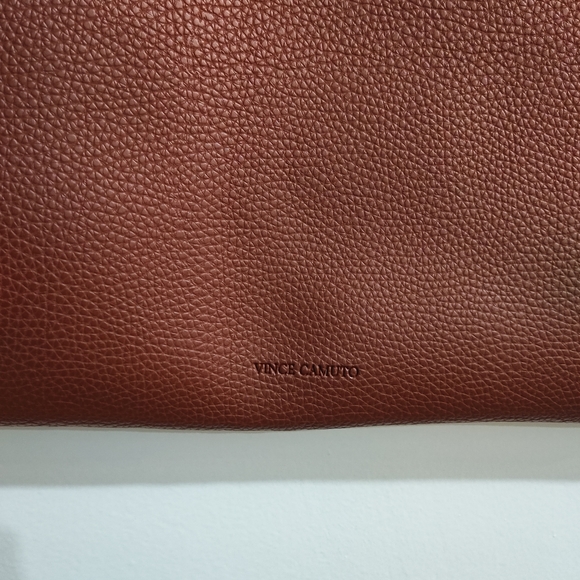 Vince Camuto Brown and Black Vegan Leather Laptop/Tote Bag - Picture 3 of 4